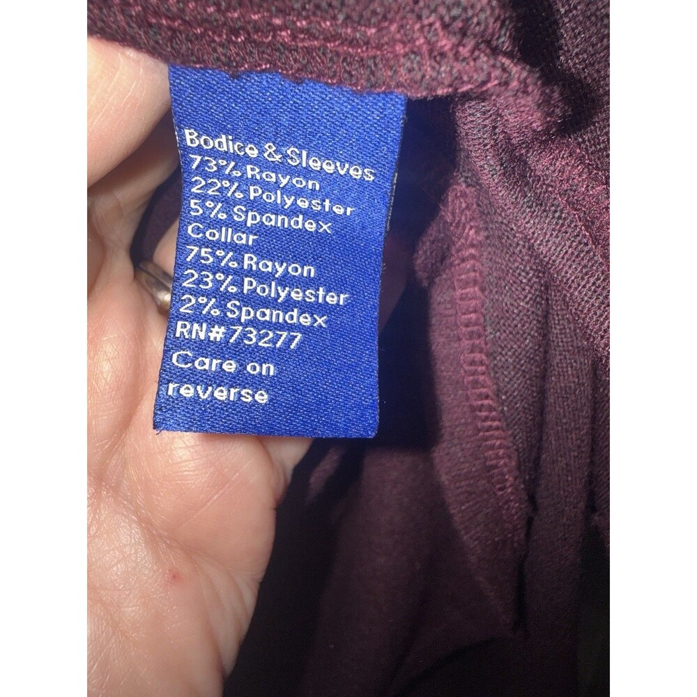 Apt. 9 women's Burgundy Long Sleeve Asymmetrical Light Weight Sweater XL - Picture 3 of 7